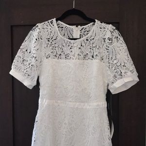 Lulu’s White Lace Midi Dress